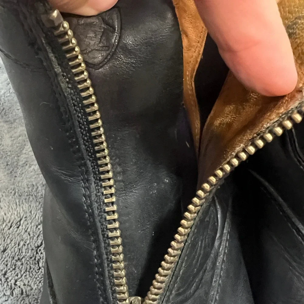 Ariat Cobalt VX Black Leather Front Zip Paddock Riding Boots Womens 9.5B